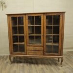 ANTIQUE - FRENCH 3 DOORS GLASS CABINET 1935